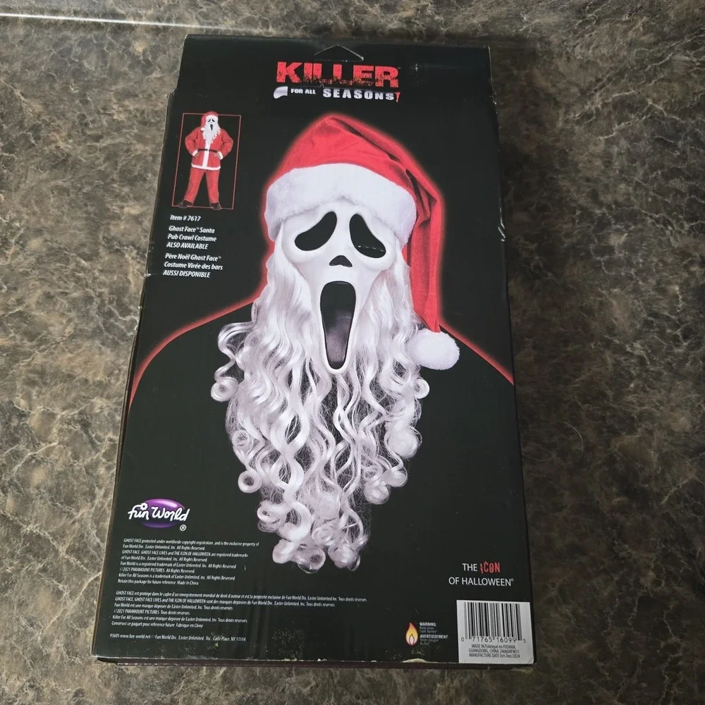Ghost Face Halloween Santa Mask, ‎ Fun World.